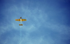 Blue Sky In Flying Aviation