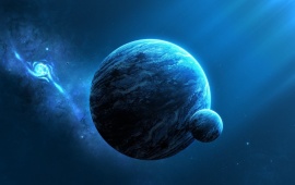 Blue Space Universe Planets