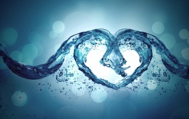 Blue Water Heart