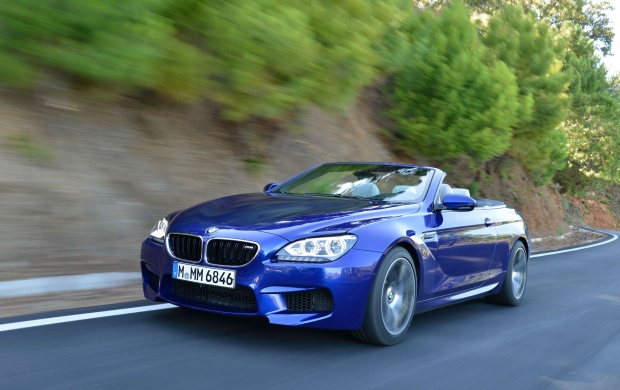 BMW M6 Convertible Blue Car