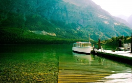 Boat on Glacier Lake