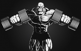 Bodybuilder Black Background