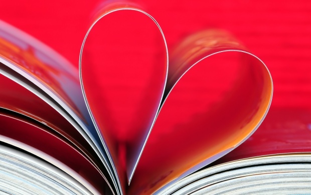 Books Pages Create Love Heart (click to view)