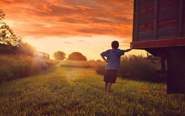 Boy Watching The Sunset (click to view)