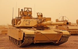 Brown M1A2 Abrams Tank