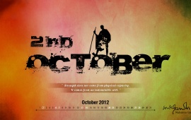 Calendar October 2012 Mahatma Gandhi