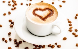 Cappuccino Foam Heart Illustration Chocolate