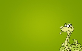 Cartoon Green Snake