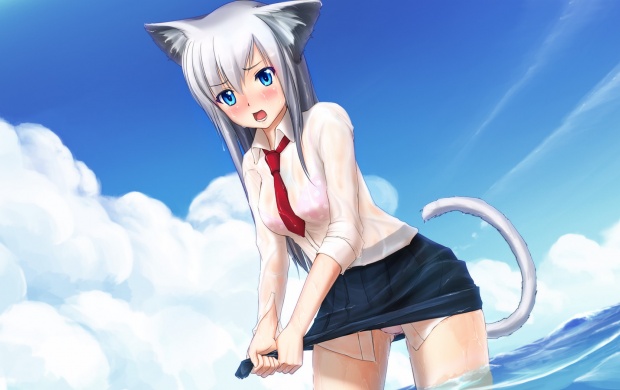 Cat In Girl Water (click to view)