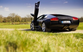 Charming Black Lamborghini Car
