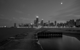 Chicago Black And White Buildings