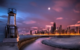 Chicago Skyline Sunrise