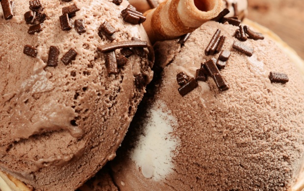 Chocolate Ice Cream On Wooden (click to view)