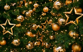 Christmas Tree On Balls And Stars