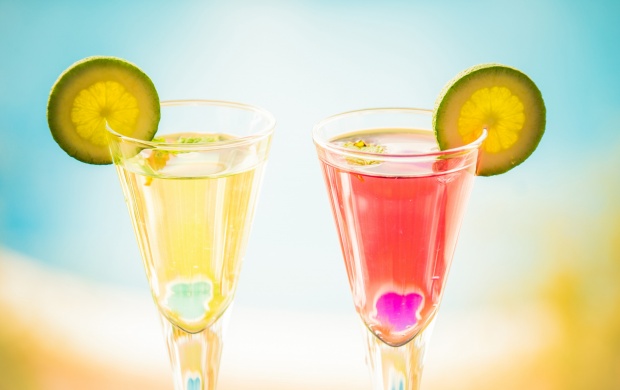 Cocktail Slices Of Lime Mint (click to view)