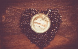 Coffee Cup Heart Design