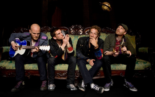 Coldplay band on the Sofa