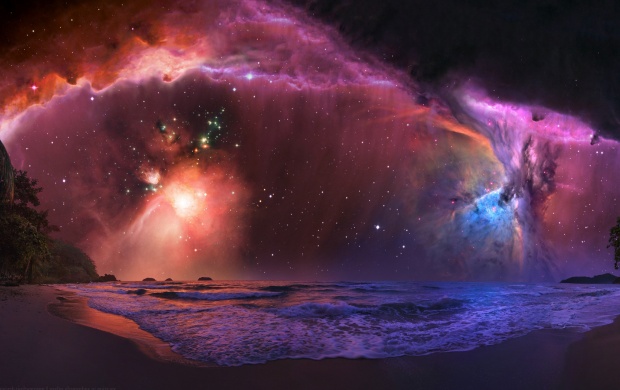 Colorful Beach Nebula