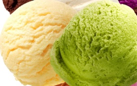 Colorful Ice Cream Cone Dessert