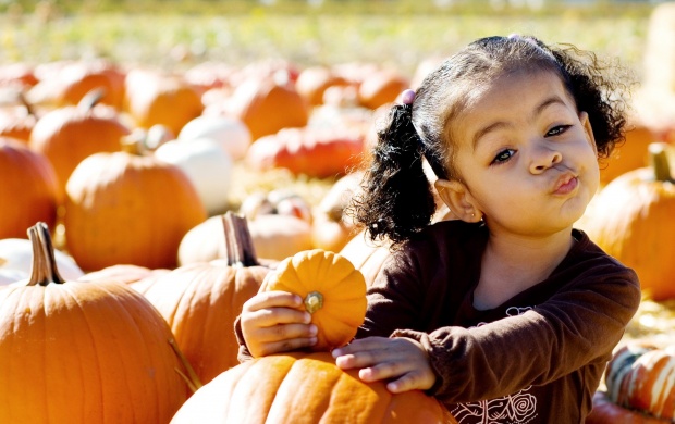 Cool Girl With Pumpkin (click to view)