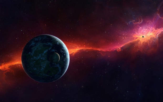 Cosmos Red Sci Fi Planet (click to view)