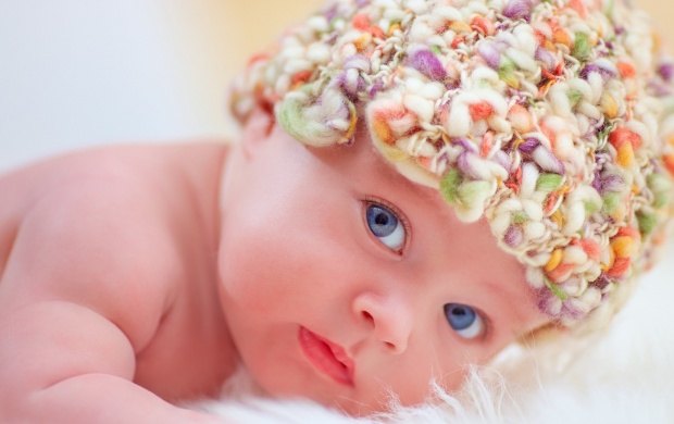 Cute Little Babies With Colorful Hats (click to view)