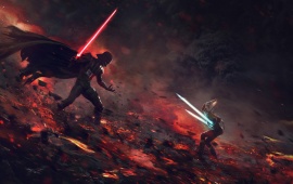Darth Vader And Lightsaber Star Wars