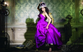 Deepika Padukone In Purple Dress