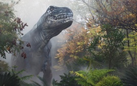 Dinosaur In A Forest