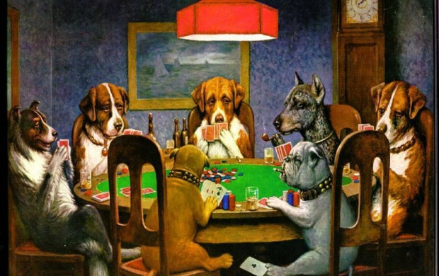 Dogs Playing Poker (click to view)