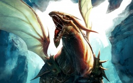 Dragon Mouth And Wings Art