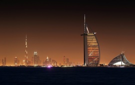 Dubai Night Cityscape