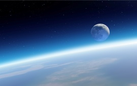 Earth And Moon From Space