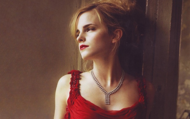 Emma Watson Hot In Red Dress
