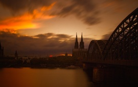 Evening Cathedral Cologne Germany