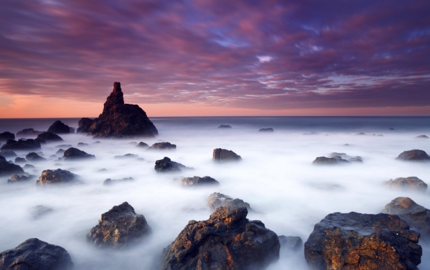 Evening Ocean Rocks (click to view)