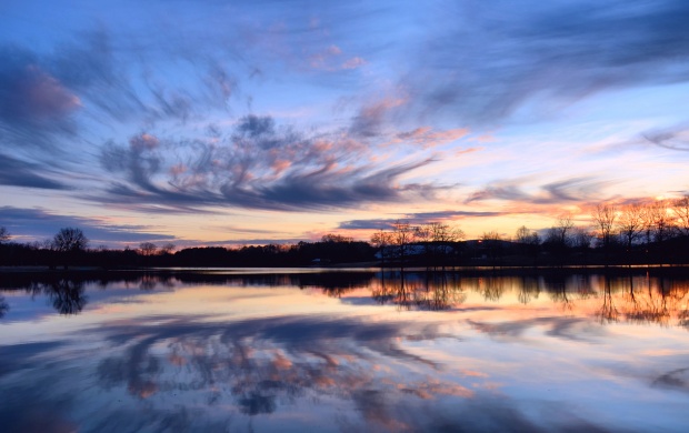 Evening Sky Clouds Reflection (click to view)