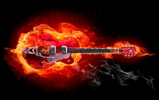 Fire Blazing Guitar (click to view)