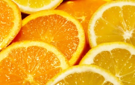 Freshly Cut Orange Fruit Wheel
