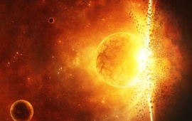 Galaxy Planet Explosion