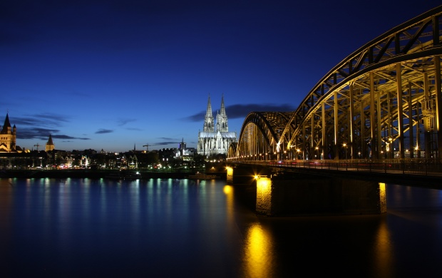 Germany Evening Lighting And Bridge