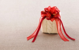 Gift Box Bow Red Ribbon