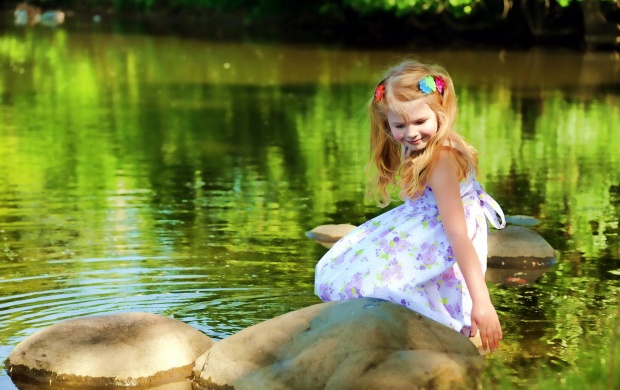 Girl And Summer Lake (click to view)