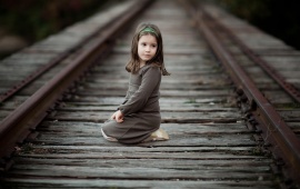 Girl On Railway Track
