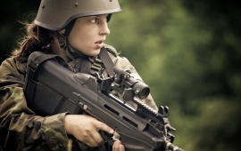 Girl Soldier FN F2000