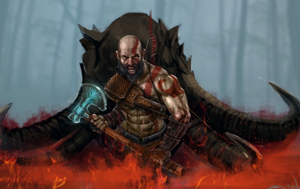 God Of War Warrior Kratos Art