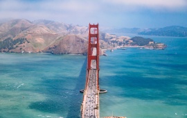 Golden Gate Bridge Seen From Above