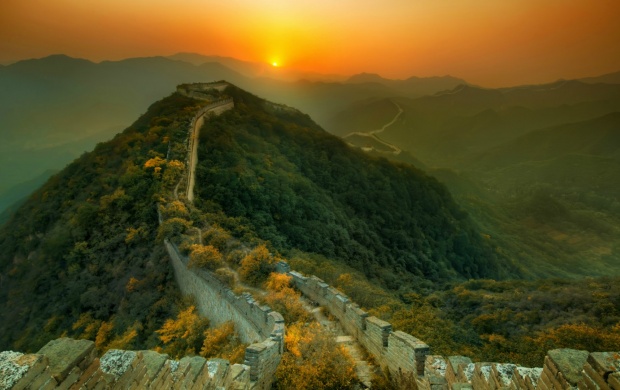 Great Wall Of China Sunset (click to view)