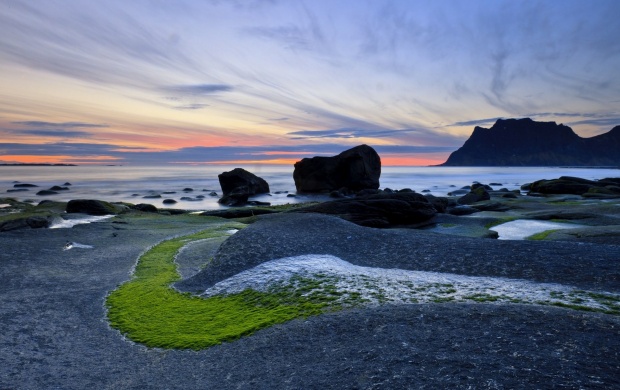 Green Pathway On Rocks (click to view)