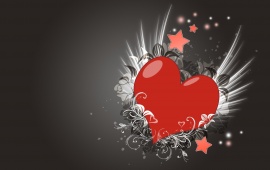Grey Love Heart